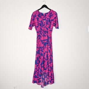 Abel the Label floral midi dress, pink, medium